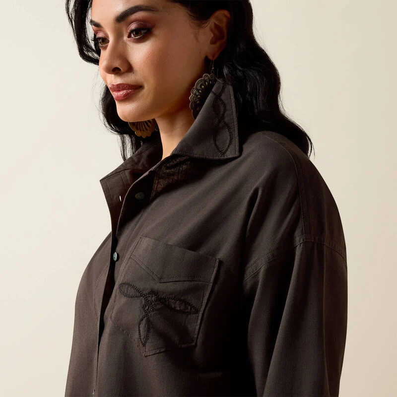 Ariat Women's Dazzle Long Sleeve Button Shirt - Raven - Image 3
