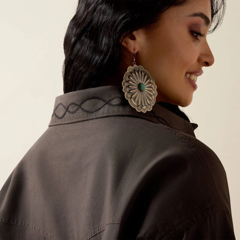 Ariat Women's Dazzle Long Sleeve Button Shirt - Raven - Image 4