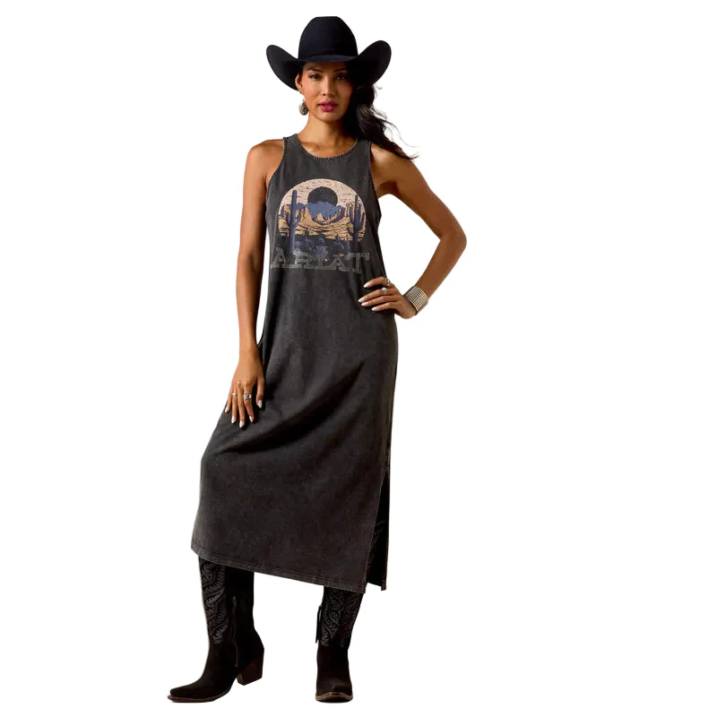 Ariat Women's Desert Mirage Dress - Black Mineral Wash - Image 2