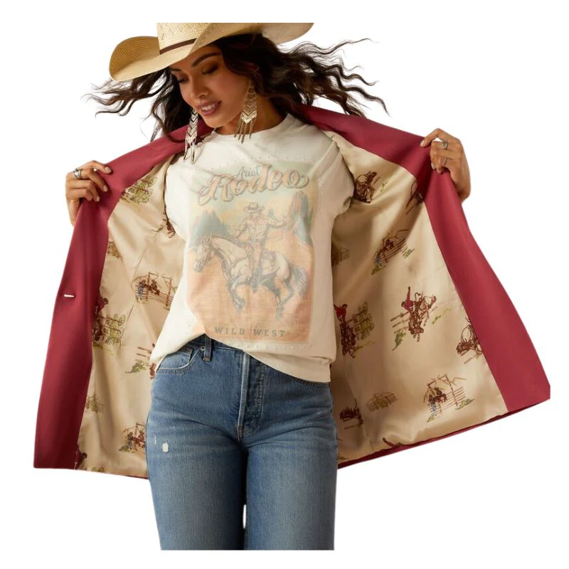 Ariat Women's Ella Blazer- Dry Rose - Image 2