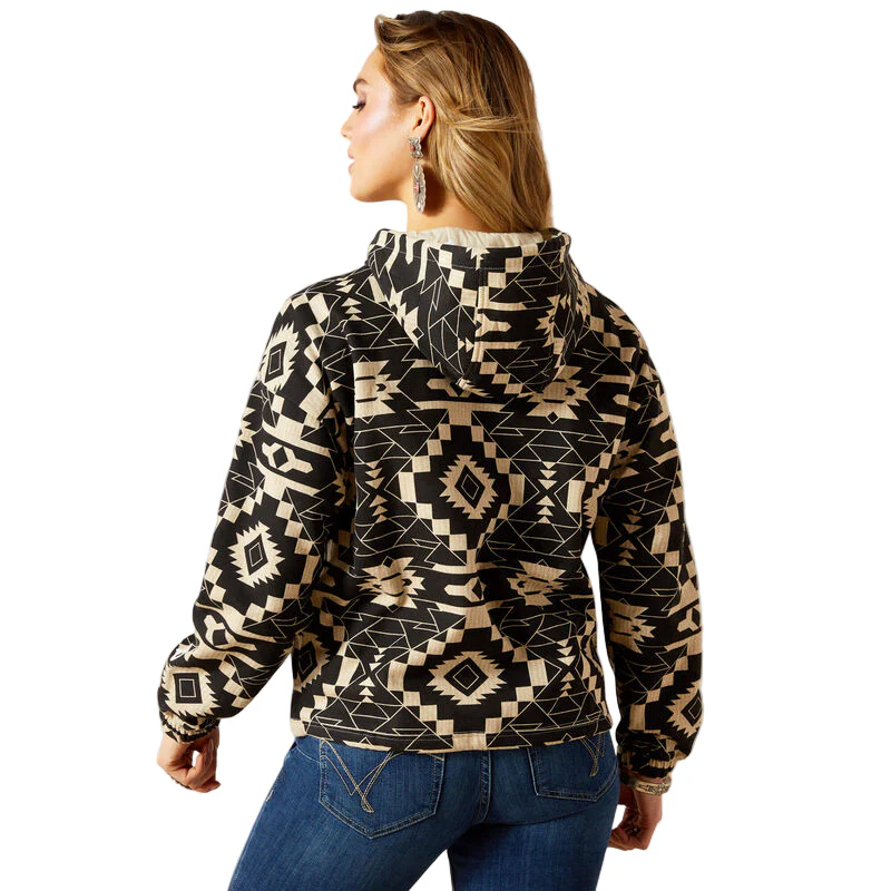 Ariat Women's Essential Long Sleeve Hoodie - Black Southwest Print - Image 3