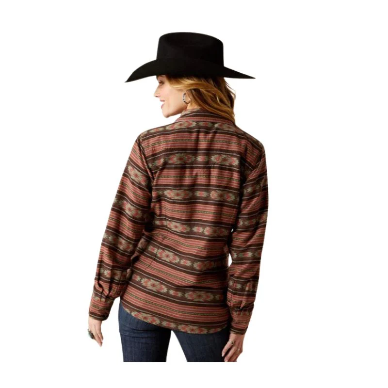 Ariat Women's Everyday Western Long Sleeve Shirt - Soft Silt Serape Print - Image 4