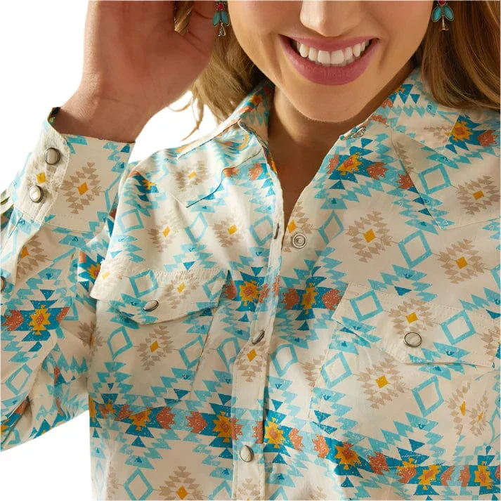 Ariat Women's Everyday Western Long Sleeve Shirt - Cayo Print - Image 3