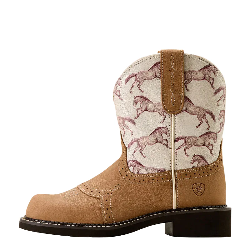 Ariat Women's Fatbaby Heritage Farrah Western Boot - Dusted Brown Sepia Stampede - Image 2