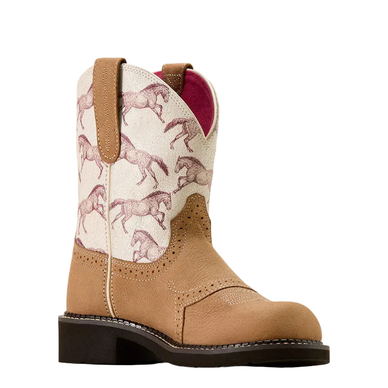 Ariat Women's Fatbaby Heritage Farrah Western Boot - Dusted Brown Sepia Stampede - Image 4