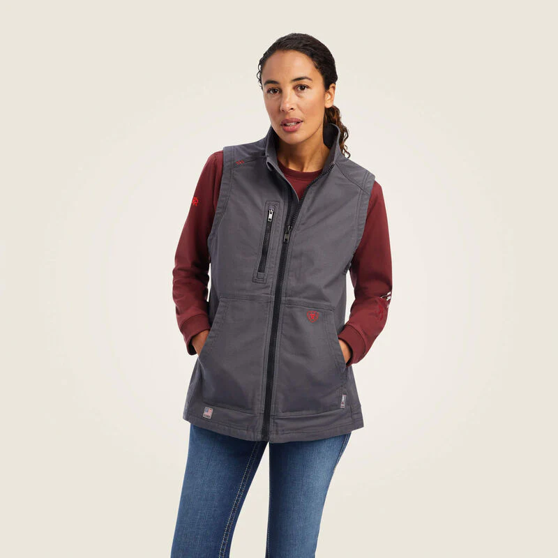 Ariat Women's FR Duralight Stretch Canvas Vest  Iron Grey