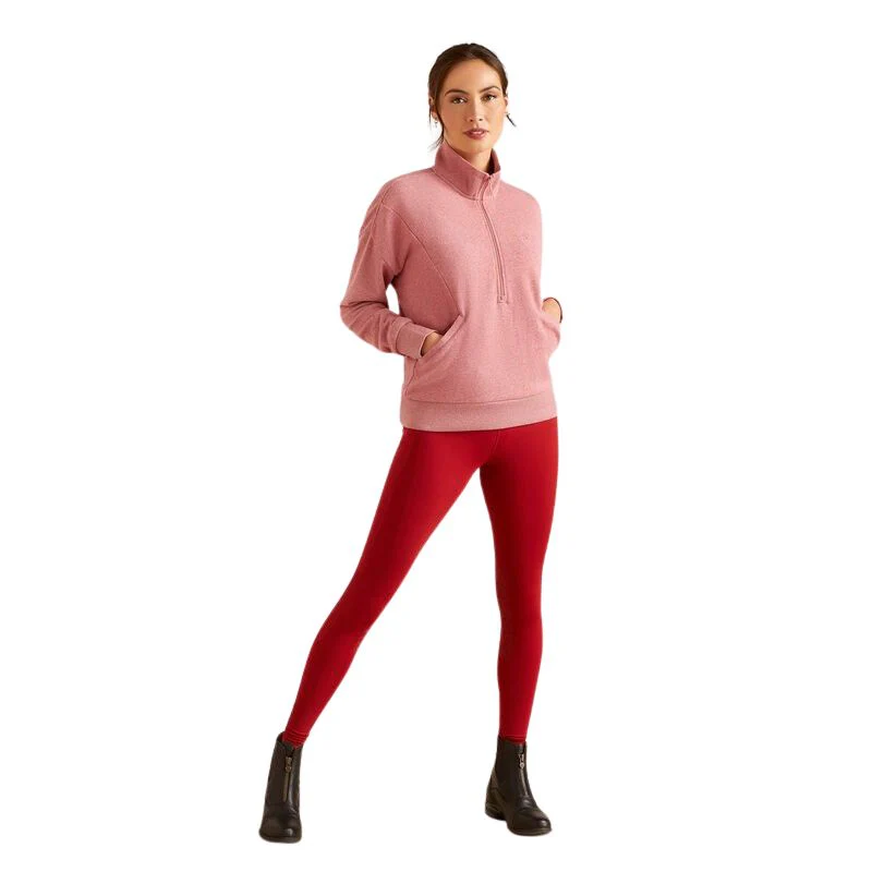 Ariat Women's Friday 1/2 Zip Sweatshirt - Dusty Rose - Image 3
