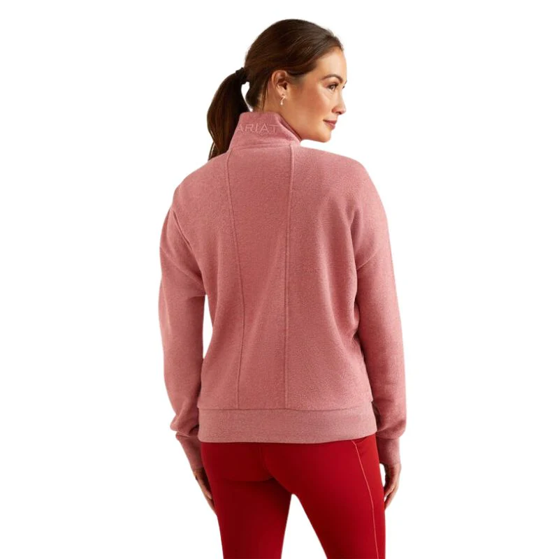 Ariat Women's Friday 1/2 Zip Sweatshirt - Dusty Rose - Image 4