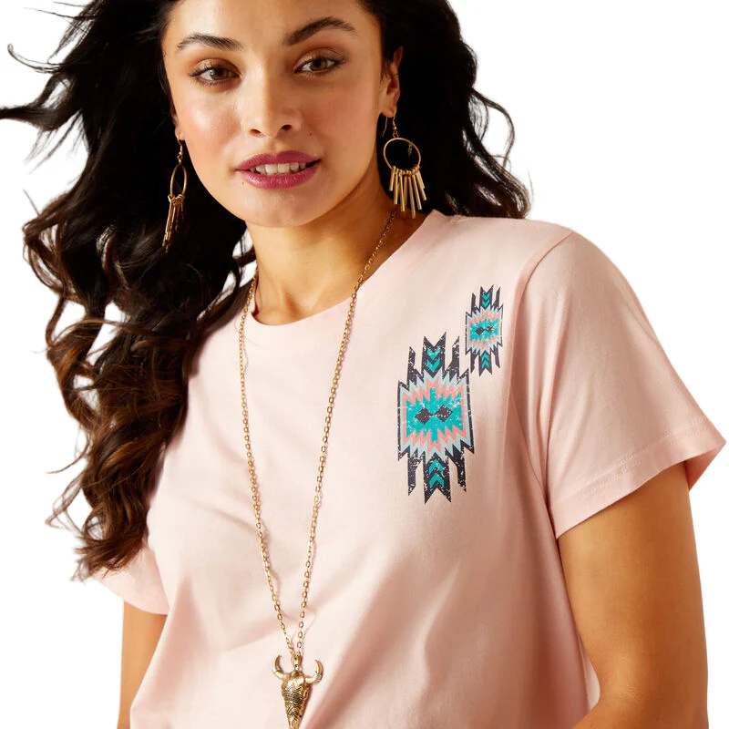 Ariat Women's Granger Short Sleeve T-Shirt - Blushing Rose - Image 4