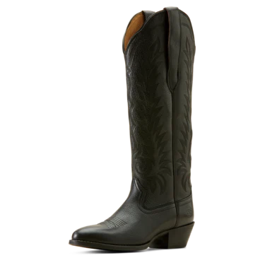 Ariat Women's Heritage Round Toe Stretchfit Boot - Black Deertan
