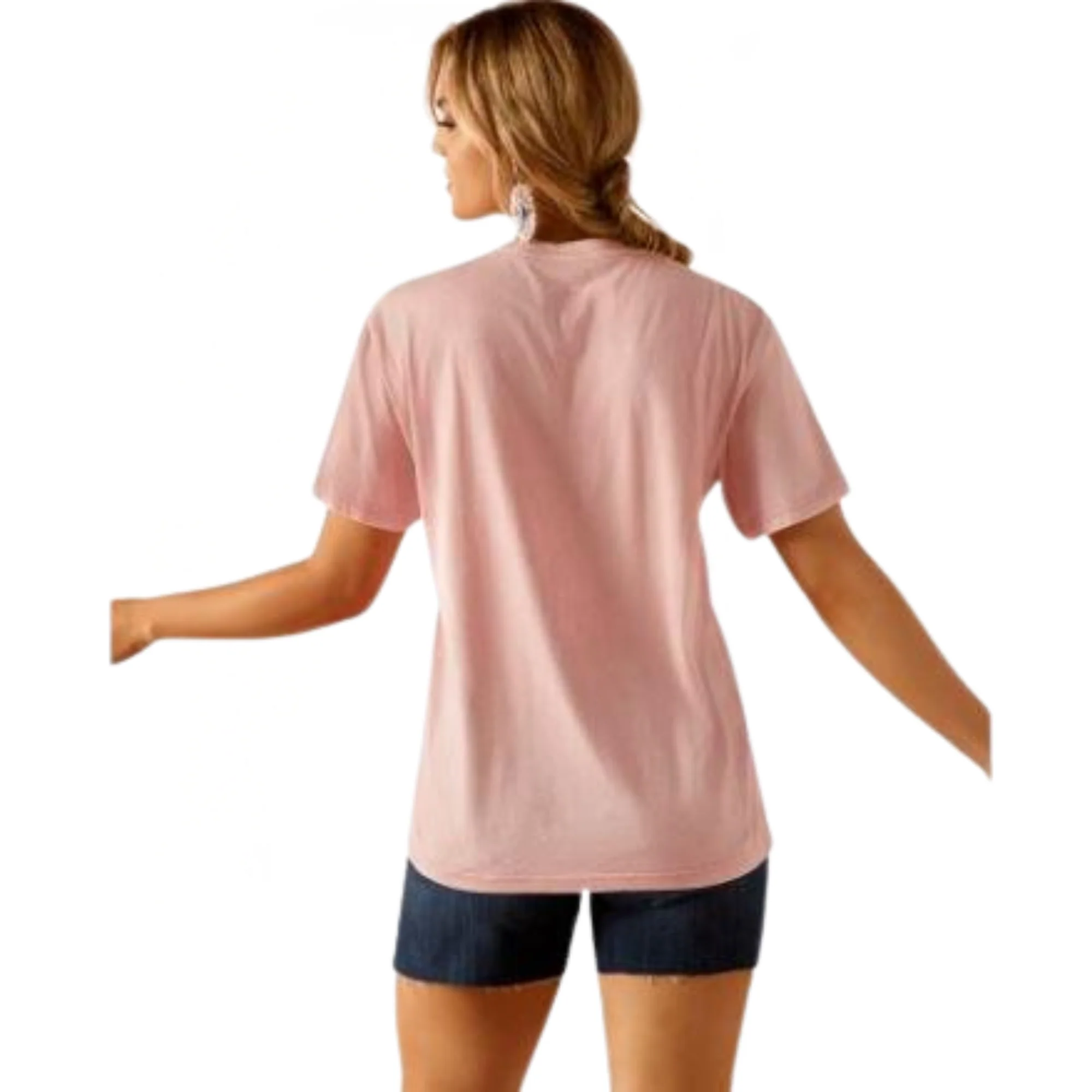 Ariat Women's Howdy Tee Shirt - Acid Wash Pink - Image 2