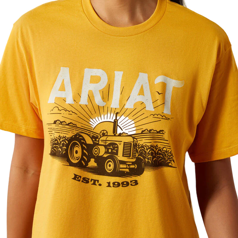 Ariat Women's Keep It Rural Tee Shirt - Mustard - Image 2