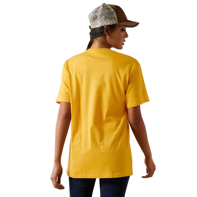 Ariat Women's Keep It Rural Tee Shirt - Mustard - Image 3