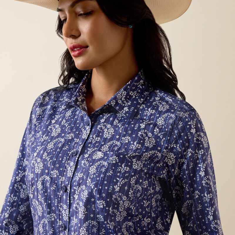 Ariat Women's Kirby Long Sleeve Stretch Shirt - Paisley Floral Print - Image 3