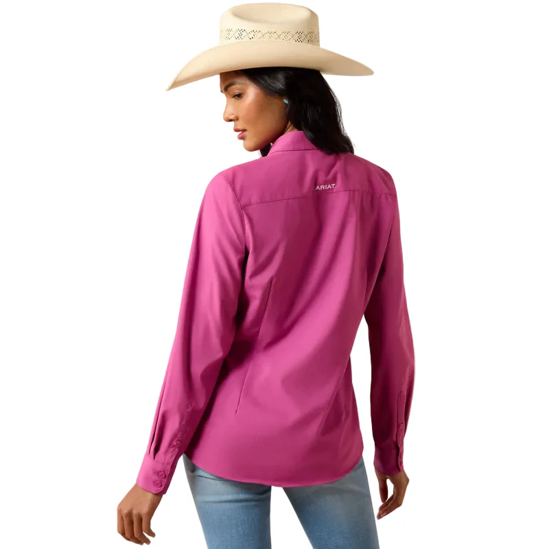 Ariat Women's Kirby Pro Long Sleeve Button Shirt - Rose Sorbet - Image 2
