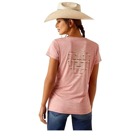 Ariat Women's Laguna Logo Short Sleeve T-Shirt - Dusty Rose - Image 3
