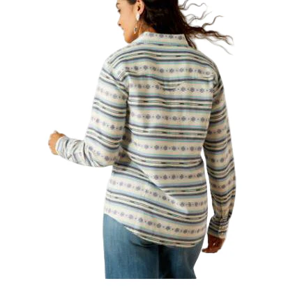 Ariat Women's Long Sleeve Seaside Serape Shirt- Geo Stream Serape Jacquard - Image 2