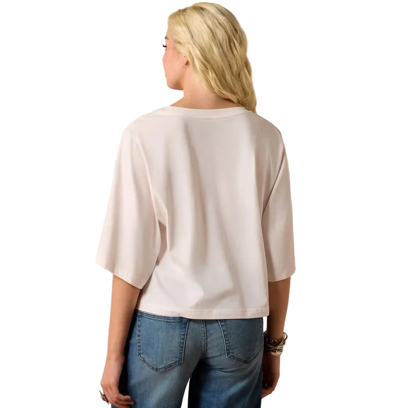 Ariat Women's Mid Sleeve Wanderlust Tee Shirt - Sea Salt - Image 2
