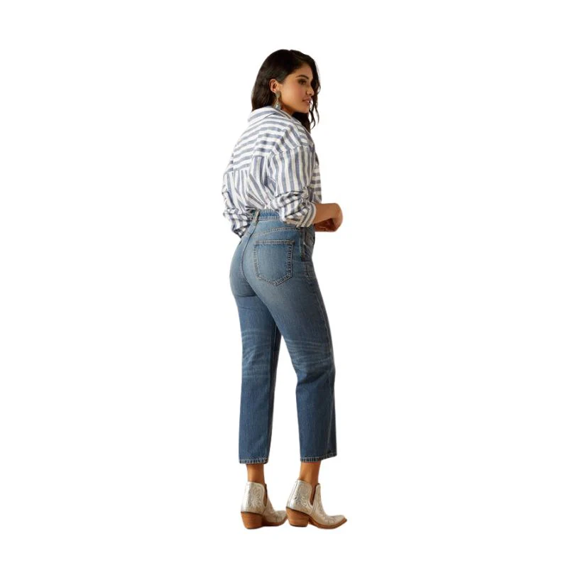 Ariat Women's High Rise Tomboy Relaxed Jazmine Straight Leg Jeans- Hesperia - Image 2