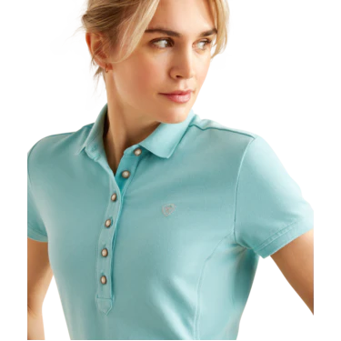 Ariat Women's Prix 2.0 Polo Shirt - Marine Blue - Image 3