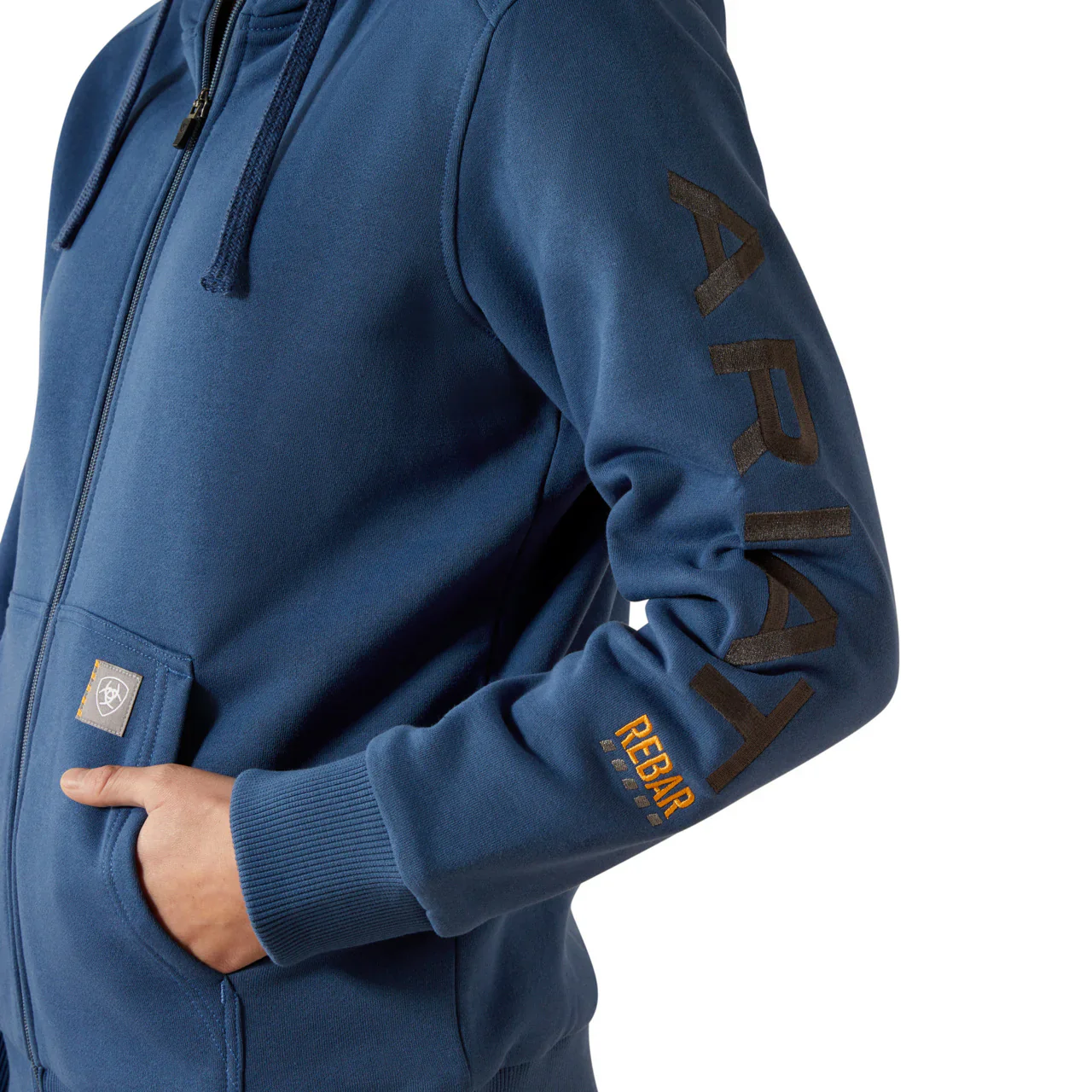 Ariat Women's Rebar All Weather Full Zip Hoodie - Ensign Heather - Image 3