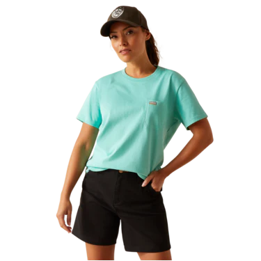 Ariat Women's Rebar Cotton Strong T-Shirt - Pool