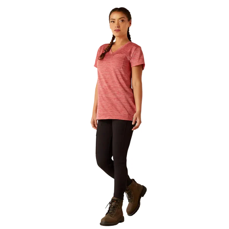Ariat Women's Rebar Evolution Logo T-Shirt - Mineral Red - Image 3