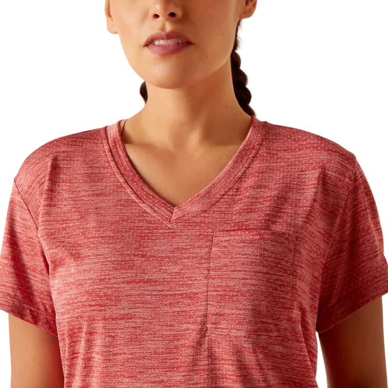 Ariat Women's Rebar Evolution Logo T-Shirt - Mineral Red - Image 4