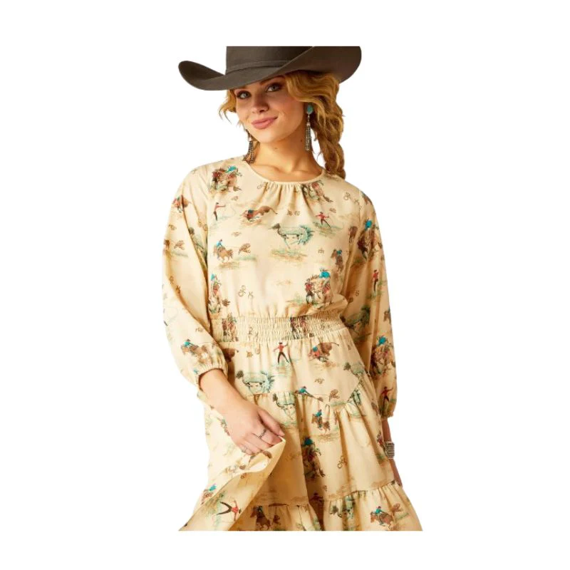 Ariat Women's Retro Ranch Print Dress - Image 2