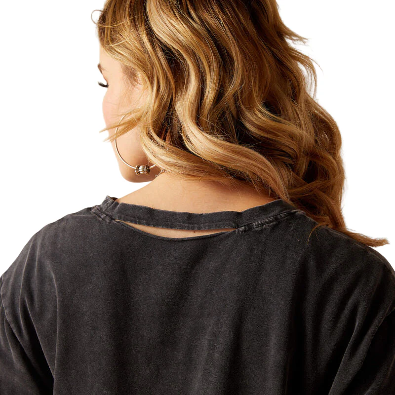 Ariat Women's Rock 'n' Rodeo Short Sleeve Shirt - Charcoal Wash - Image 4