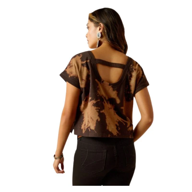 Ariat Women's Rodeo USA Top - Black and Tan - Image 2