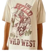 Ariat Women's Short Sleeve Wild Cowgirl Tee Dress - Oatmeal Heather - Image 3