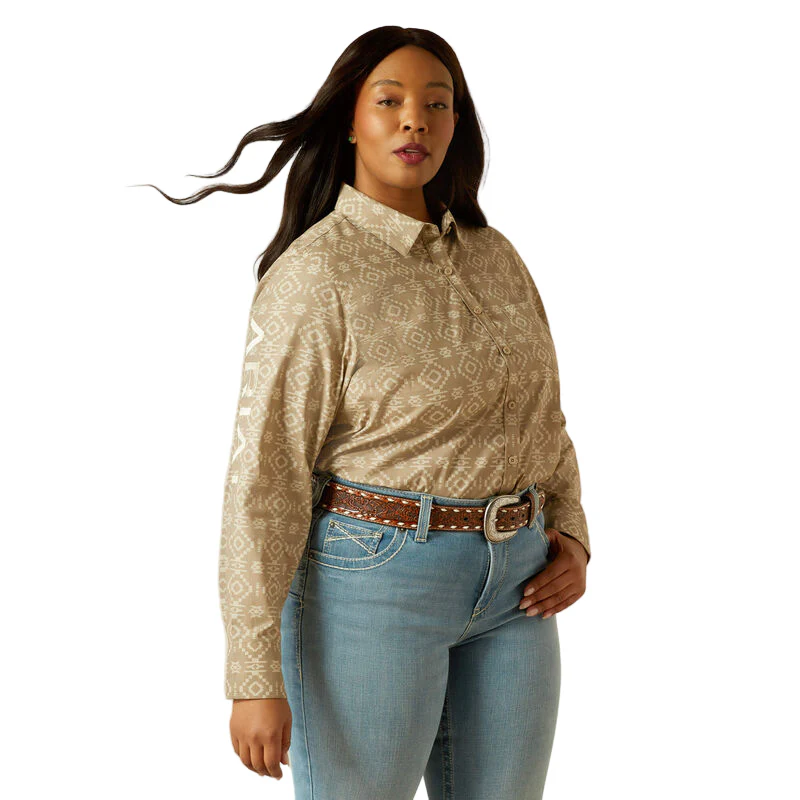Ariat Women's Team Kirby Long Sleeve Stretch Shirt - Lone Ridge Print - Image 2