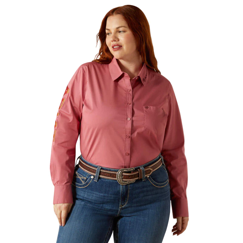 Ariat Women's Team Kirby Long Sleeve Stretch Shirt - Mauvewood - Image 2