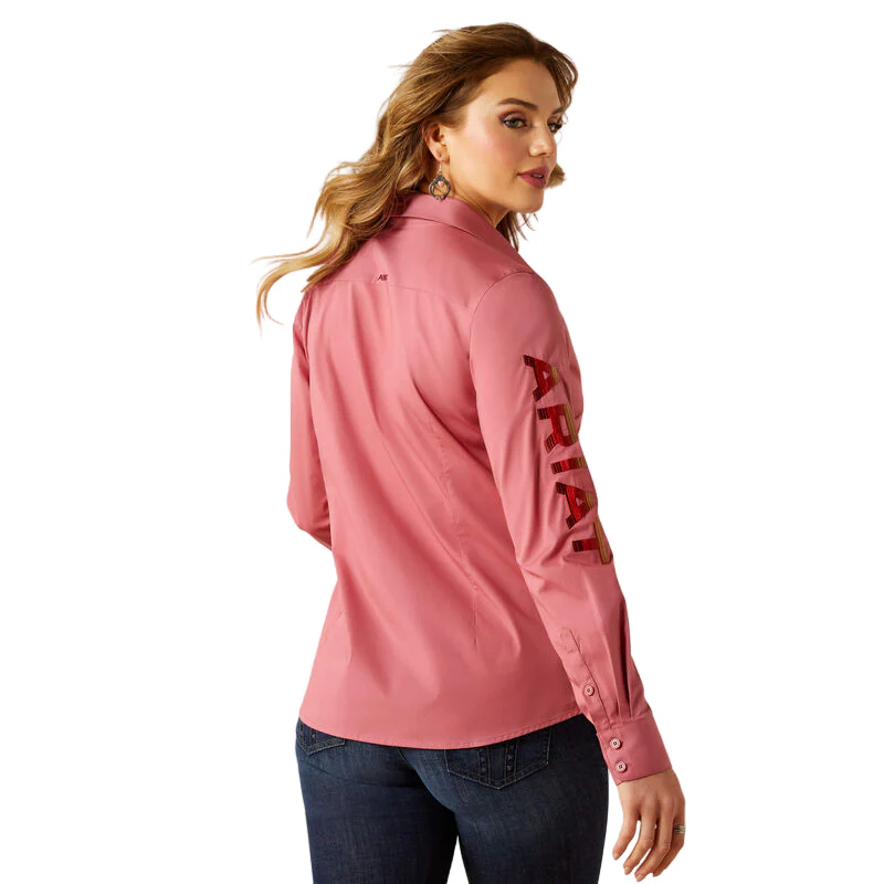Ariat Women's Team Kirby Long Sleeve Stretch Shirt - Mauvewood - Image 3