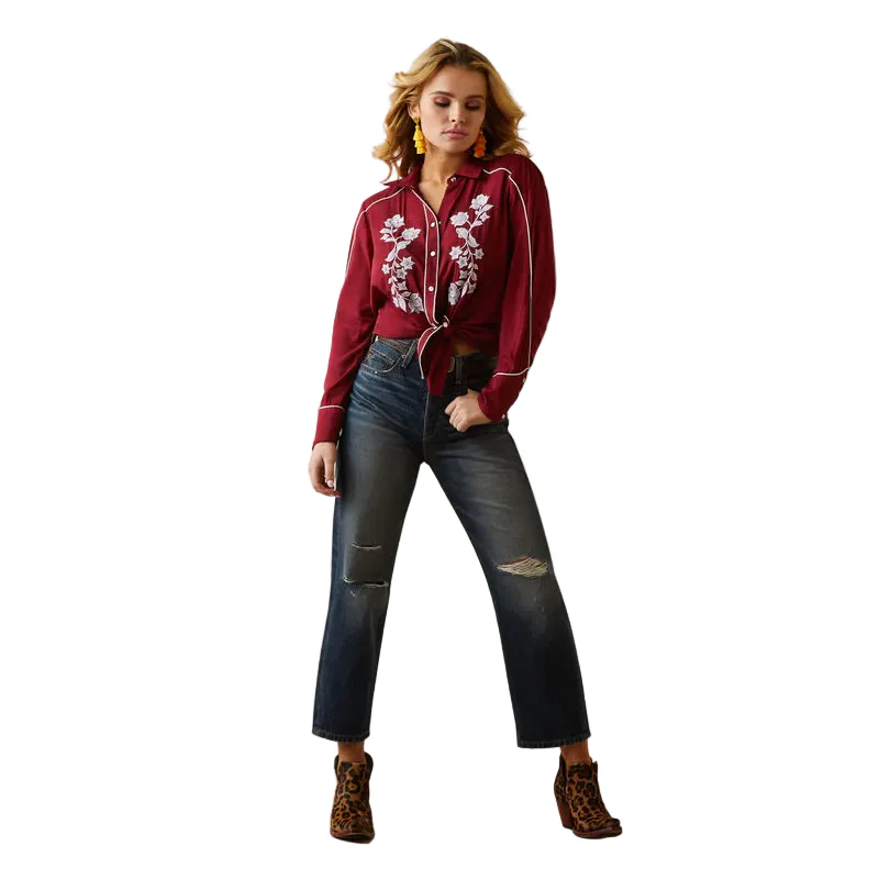 Ariat Women's Ultra High Rise Tomboy Straight Jeans - Bora Bora
