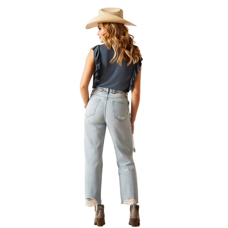 Ariat Women's Ultra High Rise Tomboy Straight Jeans - Mykonos - Image 2
