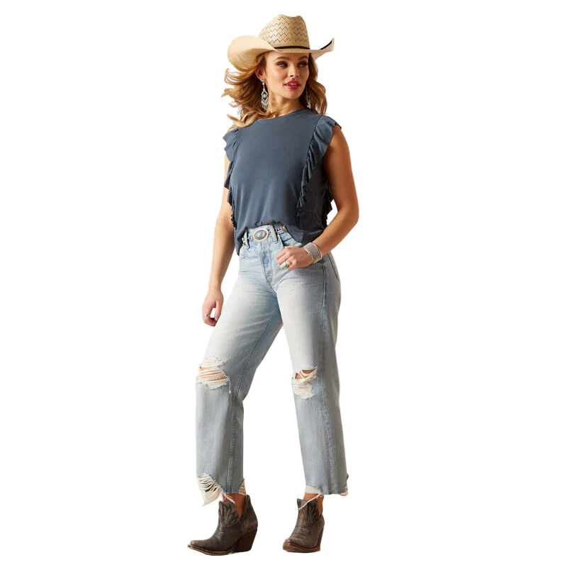 Ariat Women's Ultra High Rise Tomboy Straight Jeans - Mykonos - Image 3