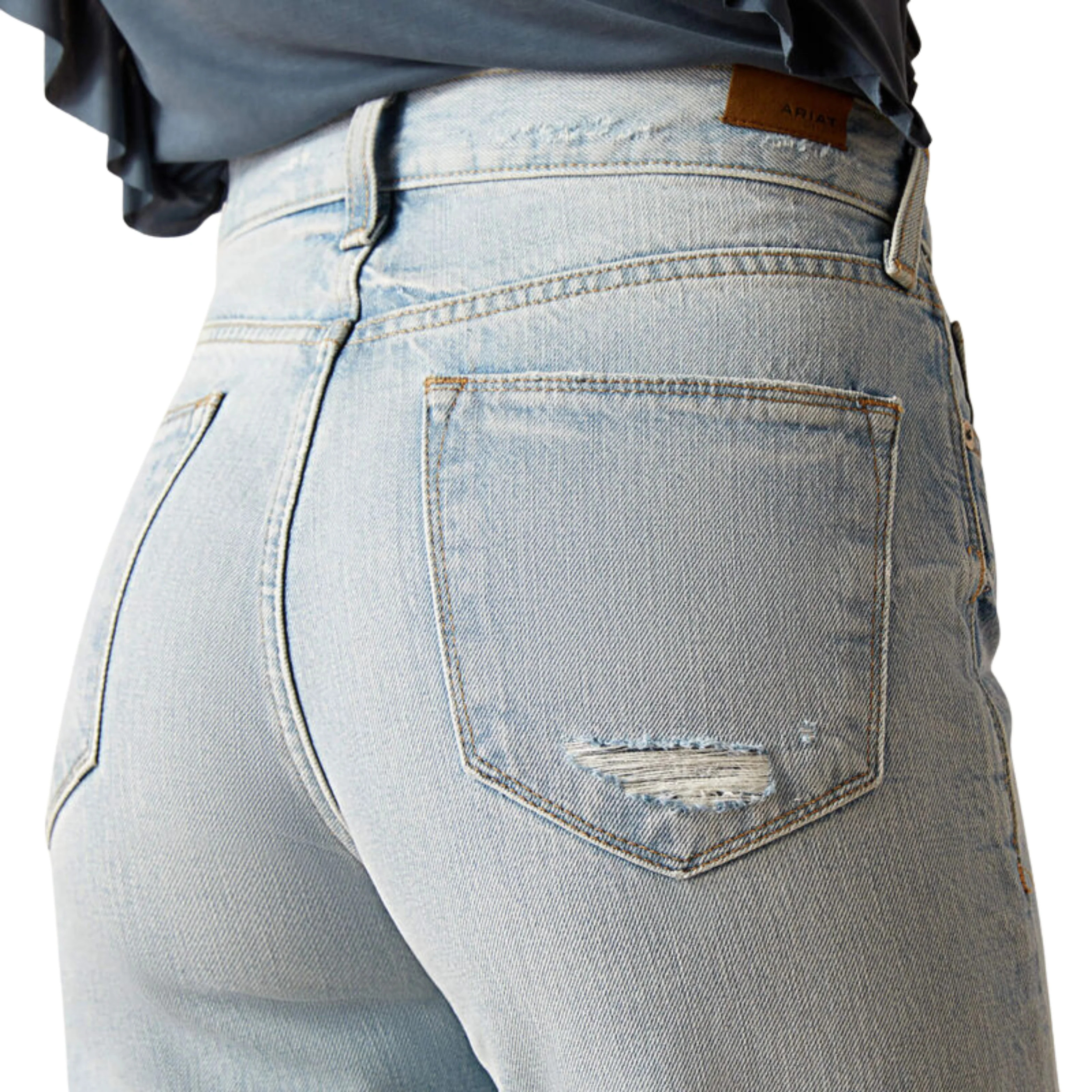 Ariat Women's Ultra High Rise Tomboy Straight Jeans - Mykonos - Image 4