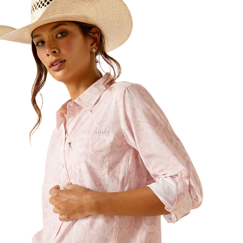 Ariat Women's VentTEK Long Sleeve Shirt - Pink Boa - Image 6