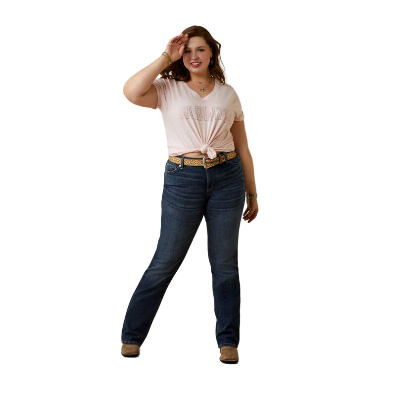 Ariat Women's Boot Outline T-Shirt - Chalk Pink - Image 8
