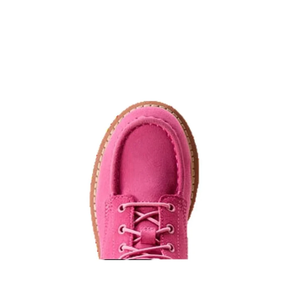 Ariat Youth Rebar Suede Lift Boot - Haute Pink - Image 2