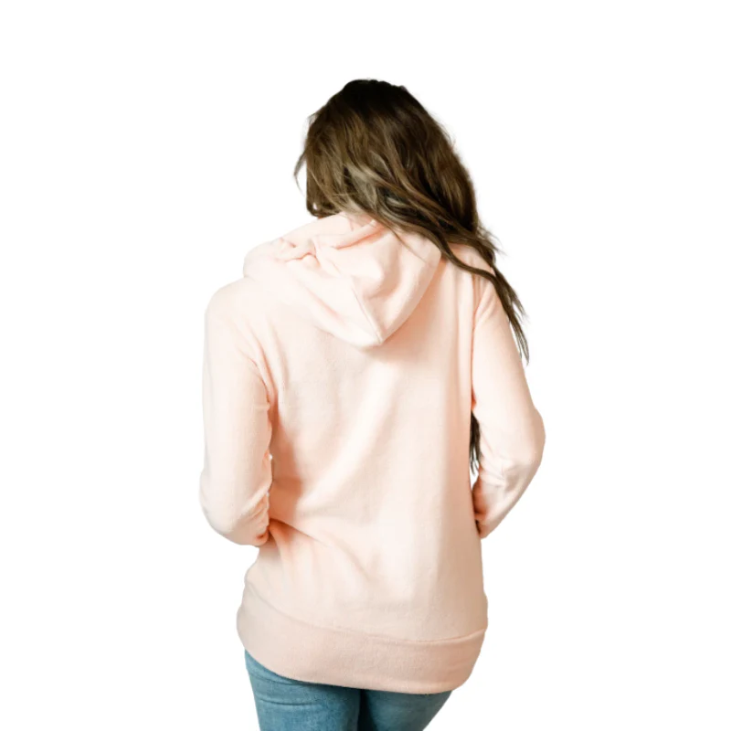 Ampersand Half Zip Sweatshirt - Cozy Cutie Heavenly Pink - Image 3