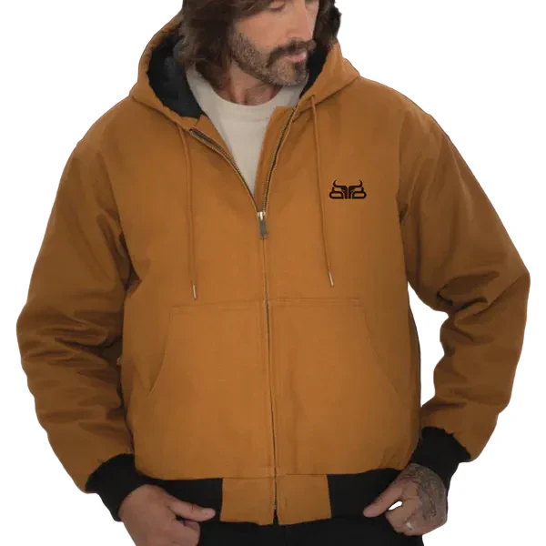 Baredown Brand Men's Long Sleeve Work Bomber - Caramel