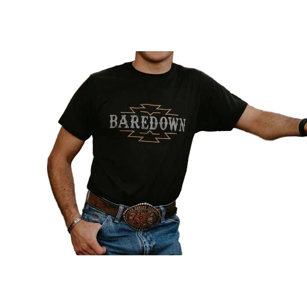 Baredown Brand Unisex Aztec Tee-Shirt - Black - Image 2