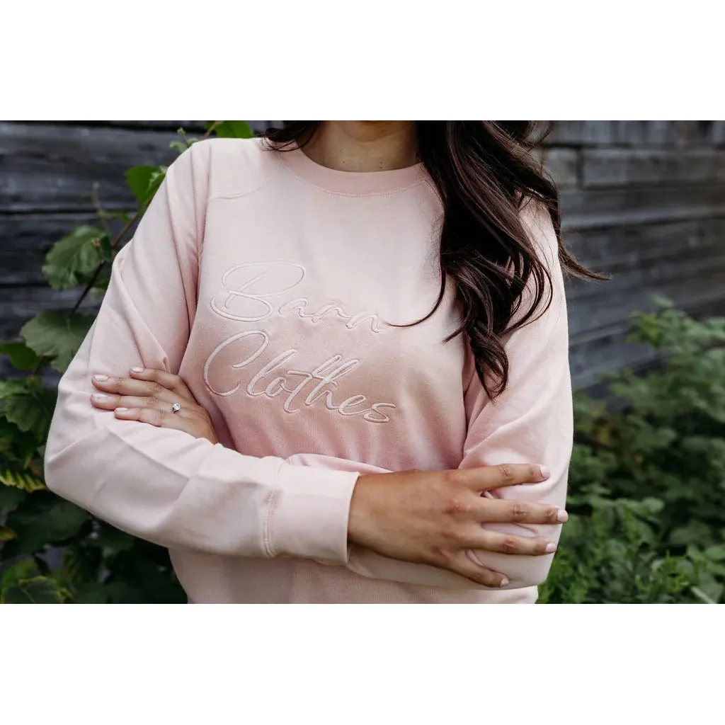 Barn Clothes Prairie Long Sleeve Crew Neck Sweatshirt - Blush - Image 2