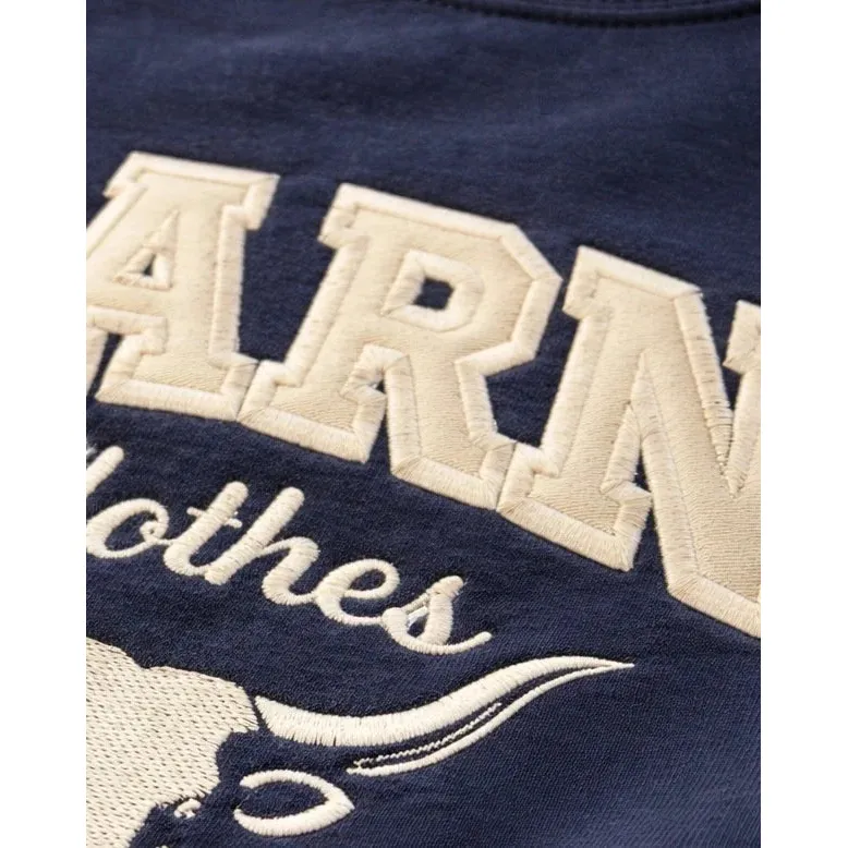 Barn Clothes Unisex Long Sleeve Dust and Denim Sweatshirt- Blue - Image 2