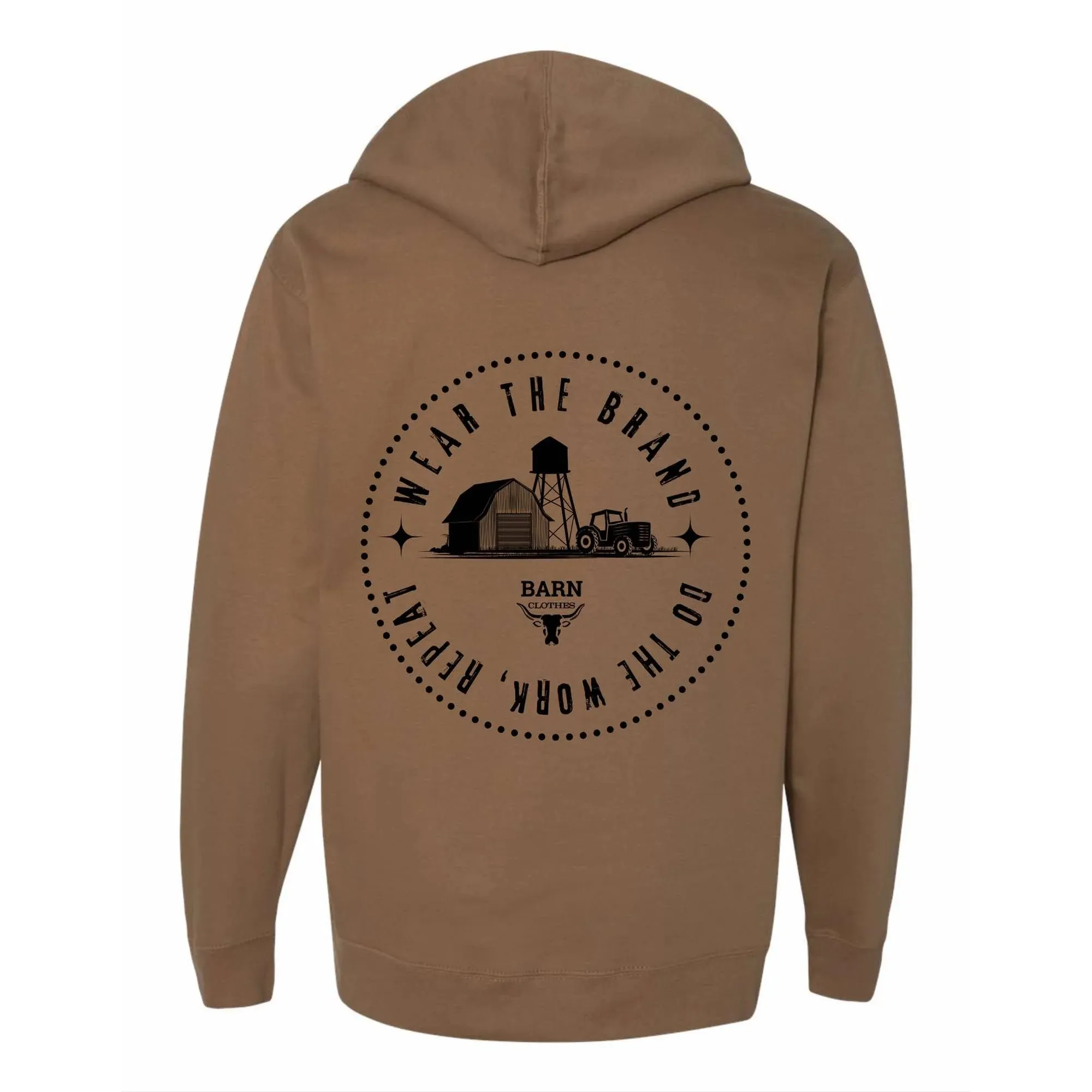 Barn Clothes Wear the Brand Long Sleeve Hoodie - Saddle White - Image 2