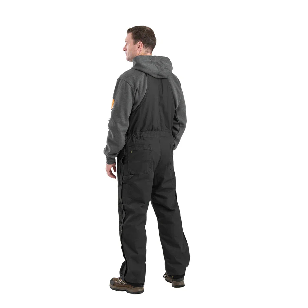 Berne Heartland Insulated Washed Duck Bib Overalls - Black - Image 4