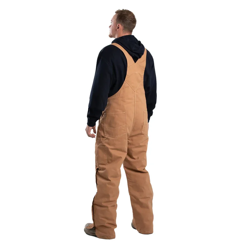 Berne Vintage Washed Insulated Duck Bib Overalls - Brown Duck - Image 2